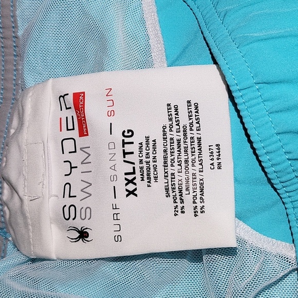 Spyder Men's Blue Swim Shorts - Picture 4 of 9